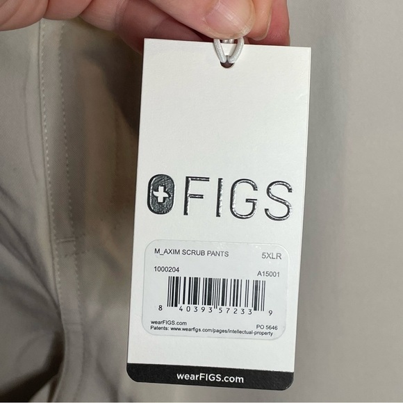 Figs Axim Cargo Scrub Pants in Slate Gray with Neon Yellow Drawstring 5XLR - Picture 13 of 13